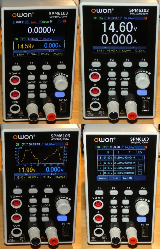 OWON SPM6103 Labor Netzteil 60V 10A  inklusive 4.5 digits Multimeter 2.8 inches TFT LCD Display High resolution 10mV 1mA OVP OCP USB Data SCPI